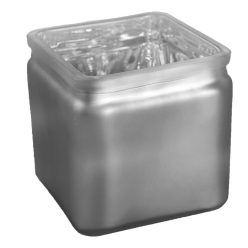 Ü.WOODEN TRAY CUBE GRAY METAL 10*10