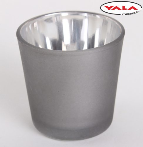 Ü.WOODEN TRAY CIRCLE GRAY METAL 5.5*5.5