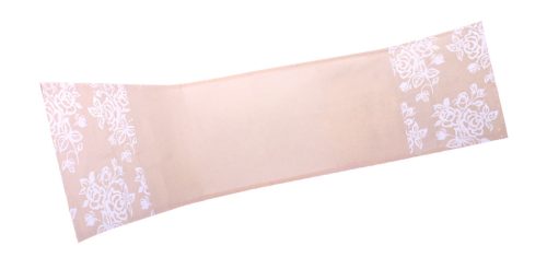 TABLE RUNNER FLOWERED CREAM 120