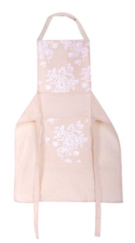 APRON FLOWER PATTERN CREAM 50*75