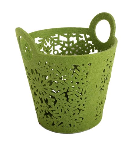 FELT POT+2EAR SNOW.GREEN 16