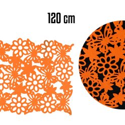 FELT TABLECLOTH/RAFFIA YELLOW 120