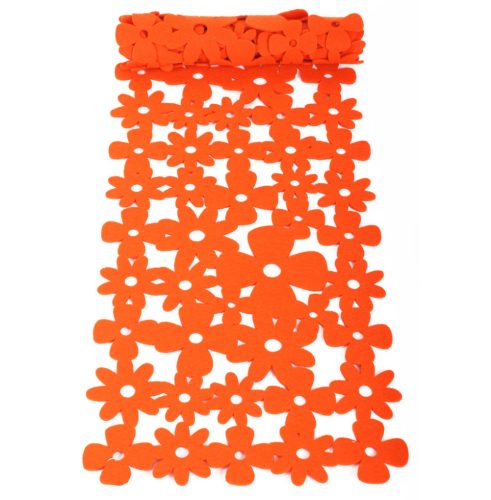 FELT TABLECLOTH/FLOWER YELLOW 120