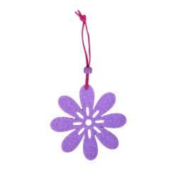 FELT CIRCLE DECORATION/FLOWERS-LILAC 8