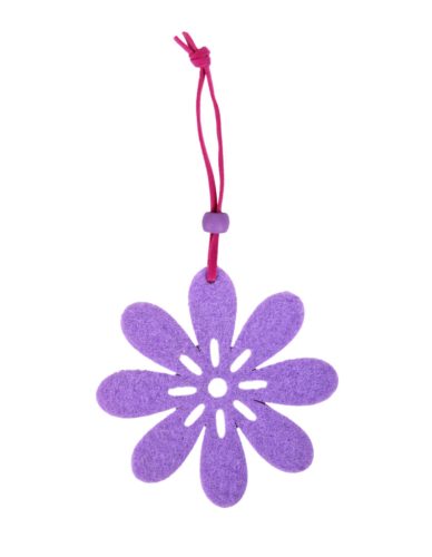 FELT CIRCLE DECORATION/FLOWERS-LILAC 8