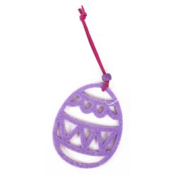 FELT CIRCLE DECORATION/FLOWER-LILAC 8