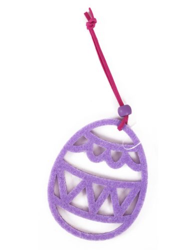 FELT CIRCLE DECORATION/FLOWER-LILAC 8
