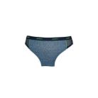 Women's two-piece cotton sports lingerie set - sports briefs-thick strap top - denim blue - S