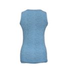 Women's two-piece cotton sports lingerie set - sports briefs-thick strap top - denim blue - S