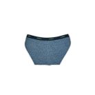 Women's two-piece cotton sports lingerie set - sports briefs-thick strap top - denim blue - S