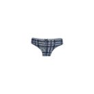 Women's two-piece cotton sports lingerie set - sports briefs-thick strap top - dark blue-gray - S