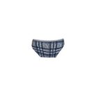 Women's two-piece cotton sports lingerie set - sports briefs-thick strap top - dark blue-gray - S