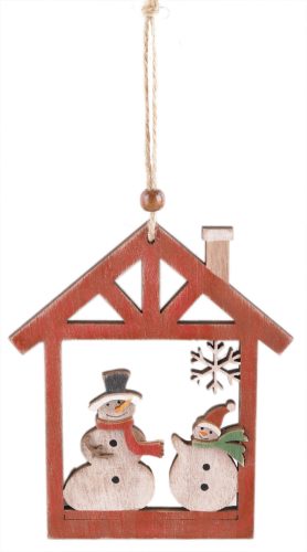 WOODEN CUT HOUSE IN SNOW,PI/NA12*24