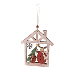 WOODEN CUT HOUSE IN REINDEER P12*24
