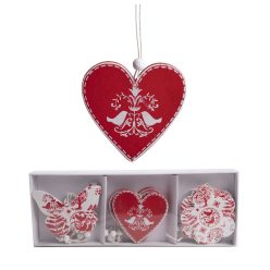 DEK.WOODDECOR*12 MIXED RED 6