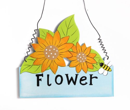 WOOD LOGO.FLOWER FLOWER BLUE14