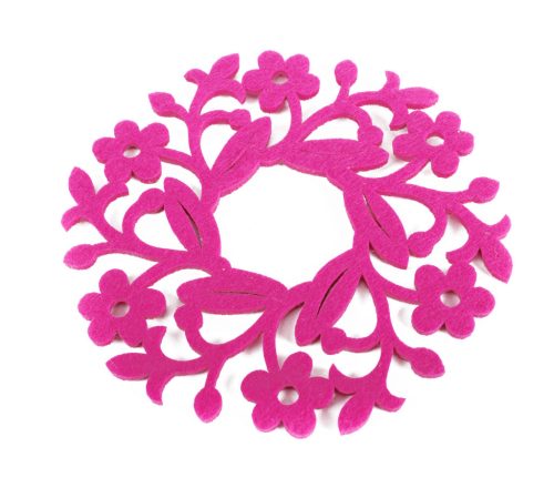 FELT CIRCLE UNDERLAY ROUND FLOWER NARI 13