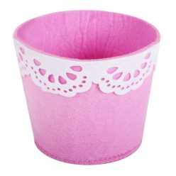 FELT POT LACE ROSE.  11