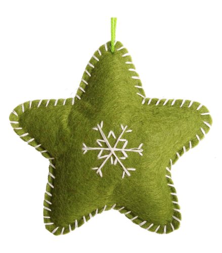 FELT CIRCLE STAR GREEN 15*65