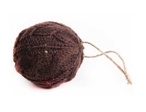 KNITTED BALL BROWN 8