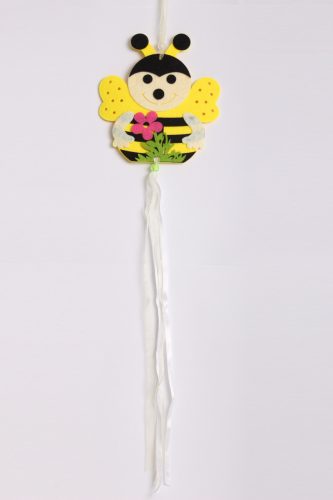 FELT HANGING BEE+FLOWER.YELLOW16