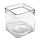 Ü.WOODEN TRAY TRANSPARENT CUBE 9*9*10 CM