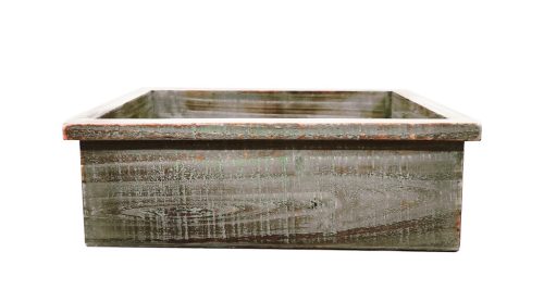 WOODEN CHEST EDGE BURNED 34*24