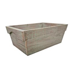 WOODEN FLOWER POT EDGE BROWN 37*24