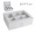 WOOD+TEA BOX 6 ROWS WHITE 23*17*7