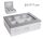 WOOD+TEA BOX 6 ROWS GREY/NATURAL 23*17*7