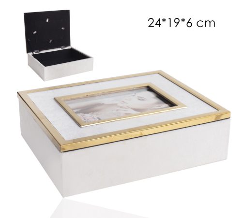 WOODEN DRUM+PICT.BARREL.CREAM24*19*6