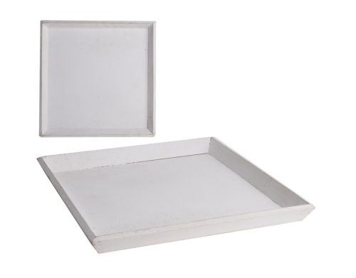 WOODEN PLACEMAT SQUARE WHITE30