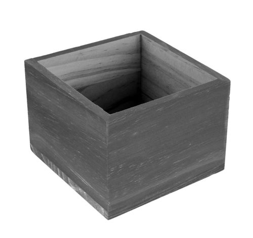 WOODEN BOX 4PCS GRAY 13.5*13.5