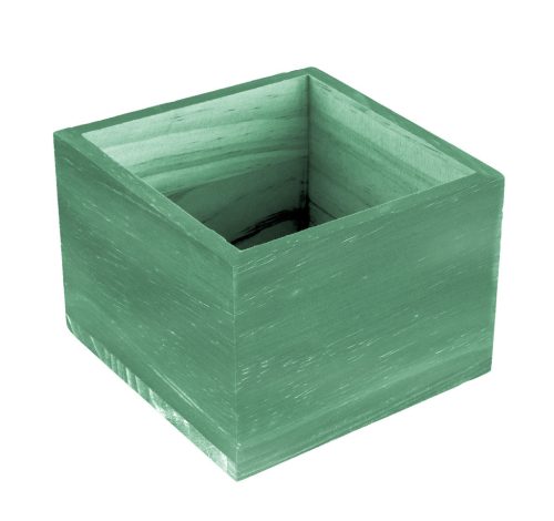 WOODEN BOX 4PCS GREEN   13.5*13.5