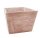 WOODEN PLANTER BURNED 17*17*12.5