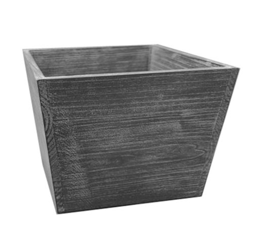 WOODEN PLANTER GRAY  17*17*12.5