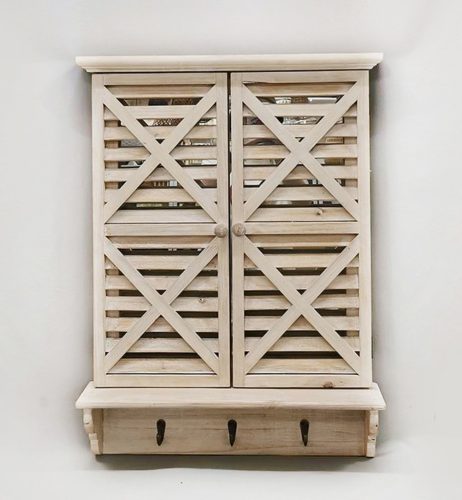 WALL MIRROR+WOOD NATURAL 51*10*67