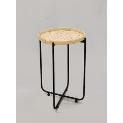 METAL+BAMBOO TABLE BURN38.5*55