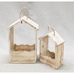 WOODEN BOX HOUSE*2BURN18*24/21*34