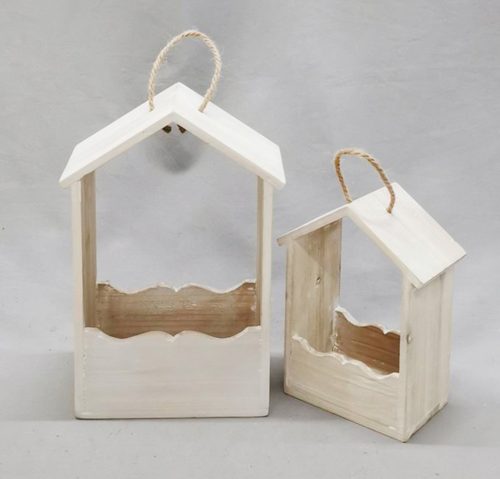 WOODEN BOX HOUSE*2NATURAL18*24/23*34