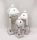 WOOD+METAL LANTERN*3 ANTIQUE BRONZE 14*25*70