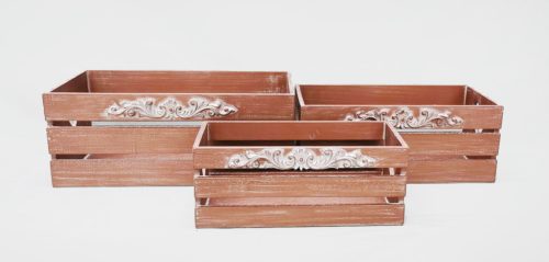 WOODEN BOX*3GOLD 30-39.5*21