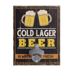 WOODEN WALL BOTTLE OPENER COLDB18*23