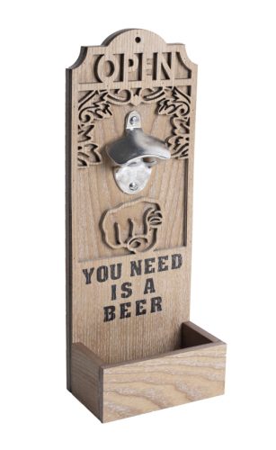 WOODEN BOTTLE OPENER U NEEDBEER13*35