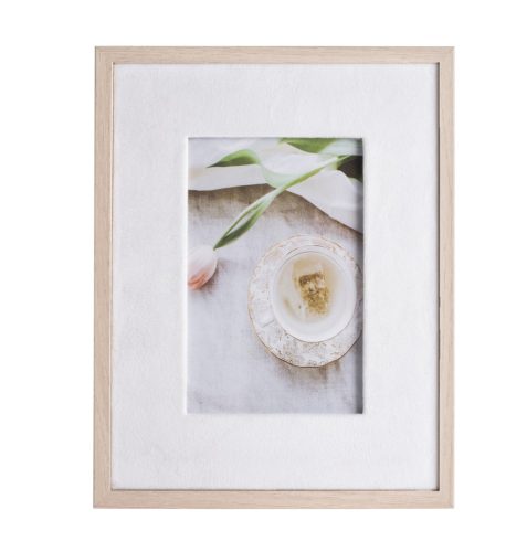 WOOD+VELVET PICTURE WHITE 18*23