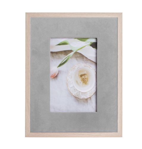 WOOD+VELVET PICTURE GREY 18*23