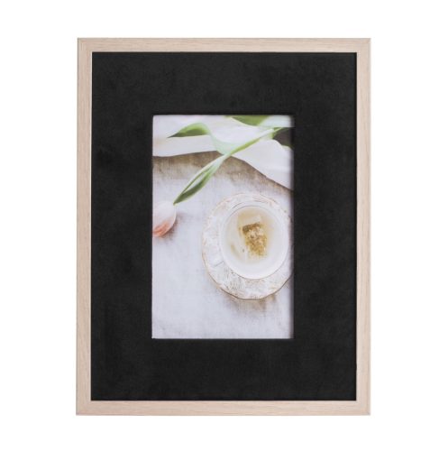 WOOD+VELVET PICTURE BLACK 18*23