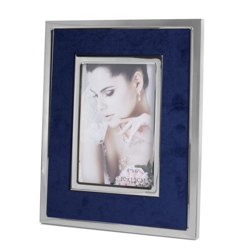 METAL+BAR.PIC.FRAME.BLU/SIL19*24