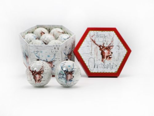 GLOBE * 14 WHITE REINDEER 2S7.5