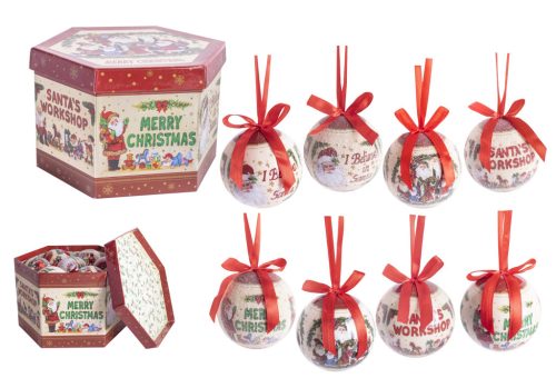 GLOBE * 14 MERRY XMAS 4S 75MM